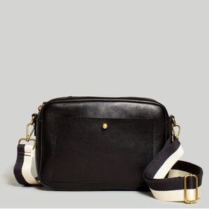 Madewell Black Leather Crossbody Transport Camera Bag